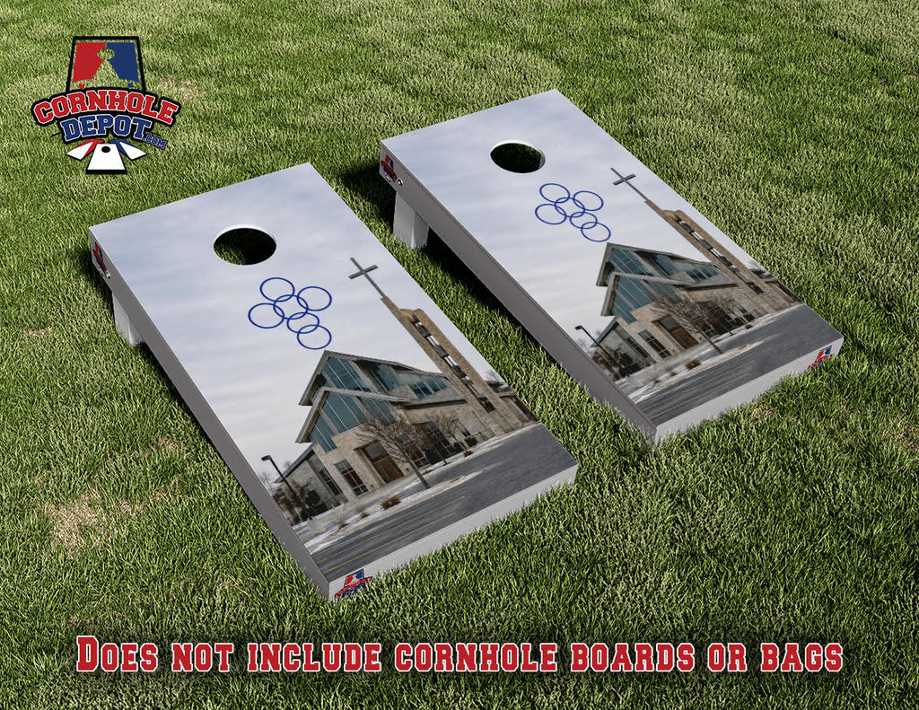 Jeff~ 9 sets: 2 grey Brewers, 2 Wisconsin, 1 Go Brewers, 1 Eagle American flag, 1 Lighthouse, 1 Church, 1 Mashup with cross Cornhole Board Vinyl Wrap Skins Laminated Sticker Set Decal