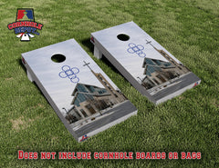 Jeff~ 9 sets: 2 grey Brewers, 2 Wisconsin, 1 Go Brewers, 1 Eagle American flag, 1 Lighthouse, 1 Church, 1 Mashup with cross Cornhole Board Vinyl Wrap Skins Laminated Sticker Set Decal