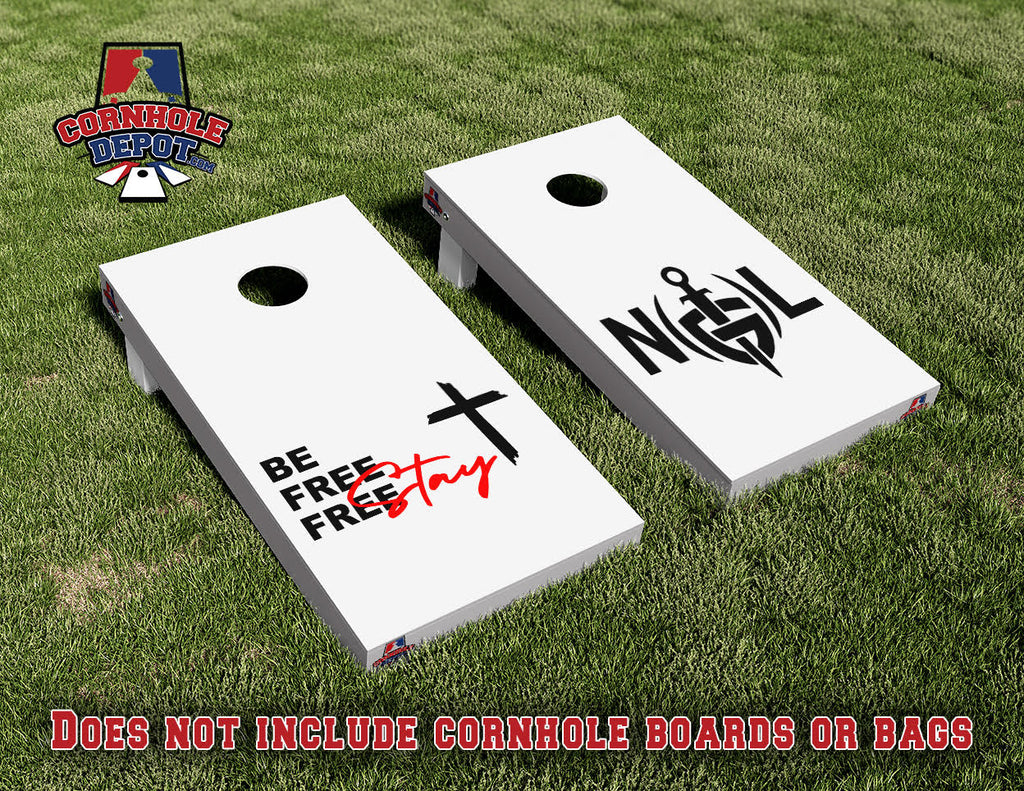 JONATHAN ~ Cornhole Board Vinyl Wrap Laminated Sticker Set Decal