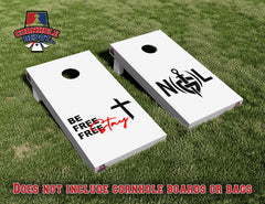 JONATHAN ~ Cornhole Board Vinyl Wrap Laminated Sticker Set Decal