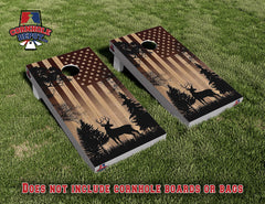 Jonathan~1 American flag deer, 1 Pitt split set, 1 Gamecocks and 1 Panther Cornhole Board Vinyl Wrap Skins Laminated Sticker Set