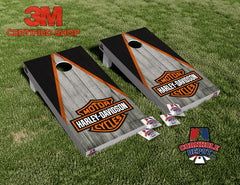 Harley Motorcycles Cornhole Board Vinyl Wrap Skins Laminated Sticker Set Decal