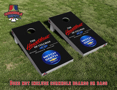 Dale~ Heartbeat Cornhole Board Vinyl Wrap Skins Laminated Sticker Set Decal
