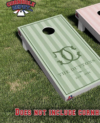 Jillian~ 1 The Duttons Sage green Cornhole Board Vinyl Wrap Skin Laminated Sticker