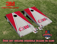 IWU Indiana Cornhole Board Vinyl Wrap Skins Laminated Sticker Set Decal