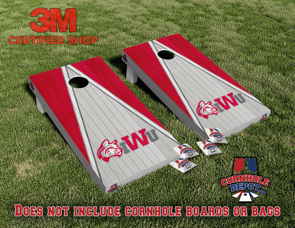 IWU Indiana Cornhole Board Vinyl Wrap Skins Laminated Sticker Set Decal