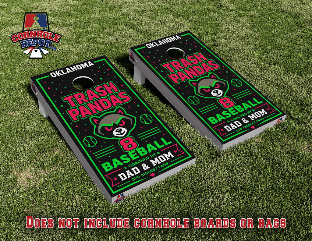 Jeff~4 sets: 1 Orioles/Brewers, 1 Packers, 1 Trash Pandas and 1 USA Cornhole Board Vinyl Wrap Skins Laminated Sticker Set Decal