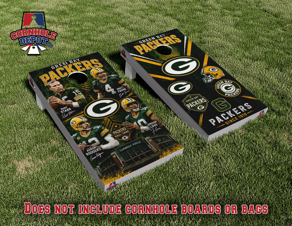 Jeff~4 sets: 1 Orioles/Brewers, 1 Packers, 1 Trash Pandas and 1 USA Cornhole Board Vinyl Wrap Skins Laminated Sticker Set Decal