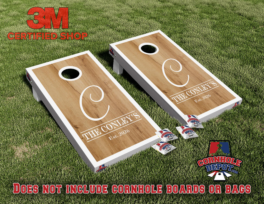 Jonathan~ 1 Intimidator, 1 Clemson paw, 1 Miller, 1 Steelers, 1 Conleys, 1 Steelers/Vikings Cornhole Board Vinyl Wrap Laminated Sticker Set Decal