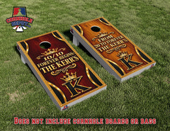 JONATHAN~ Kerr's, 1 C+C, 1 Duke, 1 Braves/Bananas split set and 1 Premier Cornhole Board Vinyl Wrap Skins Laminated Sticker Set Decal