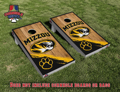 Mizzou Tigers Missouri Wood Cornhole Board Vinyl Wrap Skins Laminated Sticker Set