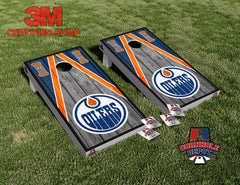 Oilers Cornhole Board Vinyl Wrap Skins Laminated Sticker Set Decal