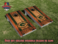 Green Bay Packers Wood Cornhole Board Vinyl Wrap Skins Laminated Sticker Set Decal