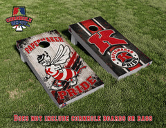 Papermaker Pride K Cornhole Board Vinyl Wrap Skins Laminated Sticker Set Decal