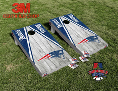 Patriots New England Light Washed Cornhole Board Vinyl Wrap Skins Laminated Sticker Set Decal
