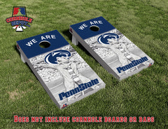 We Are Penn State Lions Cornhole Board Vinyl Wrap Skins Laminated Sticker Set Decal