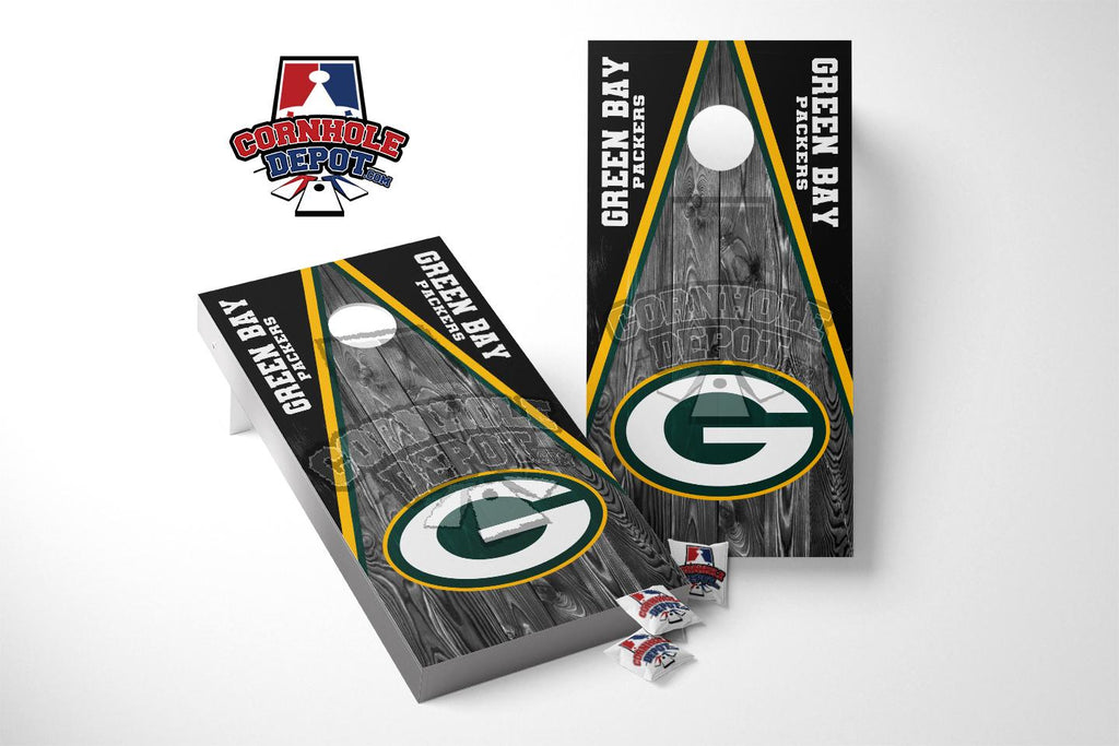 Green Bay Packers Cornhole Board Wrap Vinyl Decal Sticker - Full Size, Multi-Color, Many Designs SK12