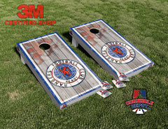 Rangers Football Club Washed Cornhole Board Vinyl Wrap Laminated Sticker Set Decal