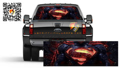 Superman Rear Window Tint  Perforated Graphic Vinyl Trucks Cars Campers RV