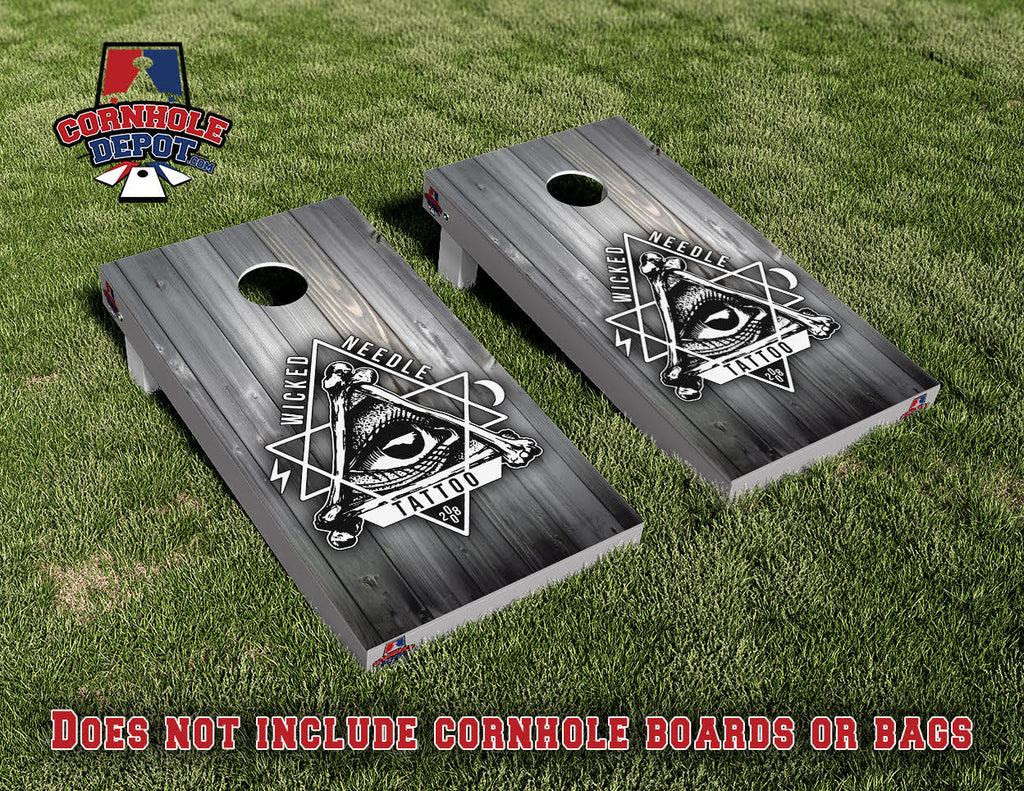 JONATHAN ~ Cornhole Board Vinyl Wrap Laminated Sticker Set Decal