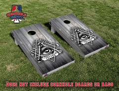 JONATHAN ~ Cornhole Board Vinyl Wrap Laminated Sticker Set Decal
