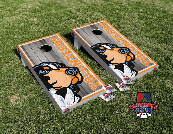 Tennessee Volunteer Smokey Cornhole Board Vinyl Wrap Laminated Sticker Set Decal
