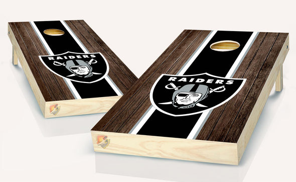 Raiders Las Vegas Wood  Cornhole Board Vinyl Wrap Skins Laminated Sticker Decal Set