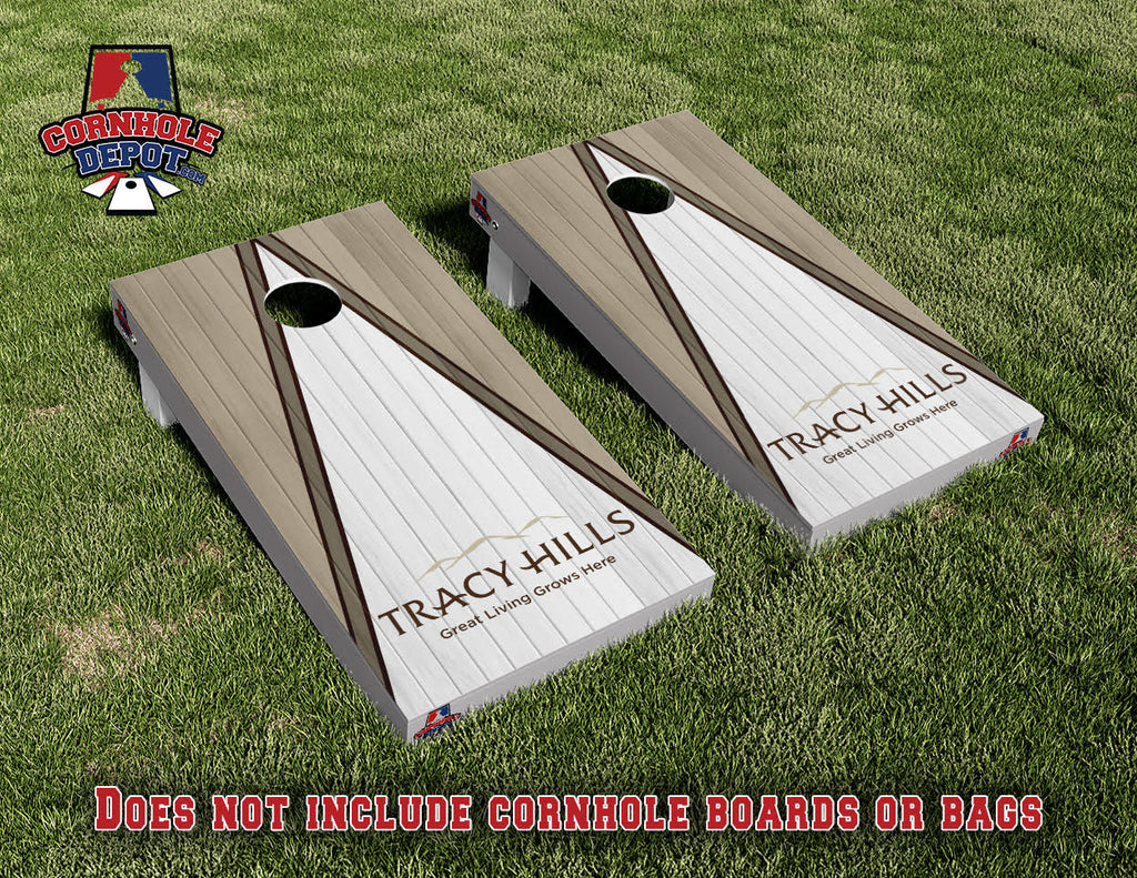 Tracy Hills Cornhole Board Vinyl Wrap Skins Laminated Sticker Set Decal