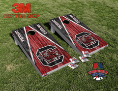 Gamecocks South Carolina Washed Cornhole Board Vinyl Wrap Skins Laminated Sticker Set Decal