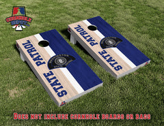 Washington State Patrol Cornhole Board Vinyl Wrap Laminated Sticker Set