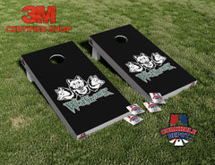 Wolfpack Cornhole Board Vinyl Wrap Skins Laminated Sticker Set Decal