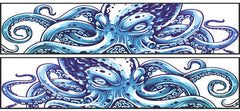 Blue Octopus  Graphic Boat Vinyl Wrap Decal ***CUSTOM SIZE 25"X10'*****