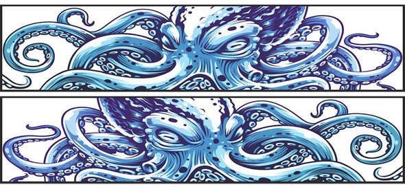 Blue Octopus  Graphic Boat Vinyl Wrap Decal ***CUSTOM SIZE 25"X10'*****