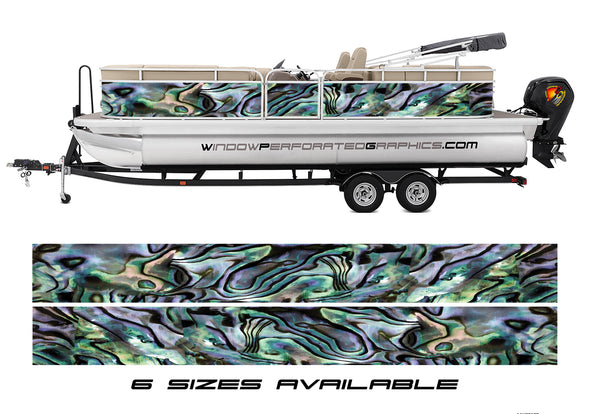 Abstract Colors Graphic Boat Vinyl Wrap Decal Fishing  Pontoon etc.. Boat Wrap Decal