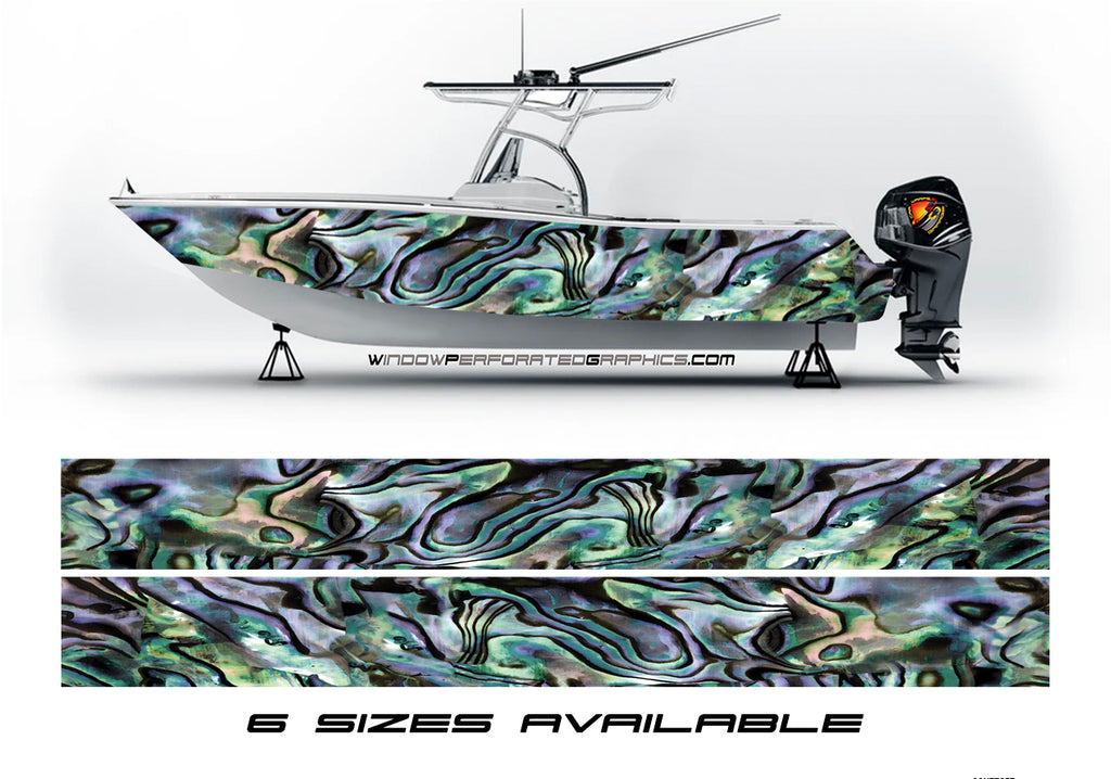 Abstract Colors Graphic Boat Vinyl Wrap Decal Fishing Pontoon etc.. Boat  Wrap Decal