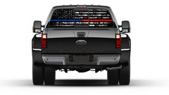 American Flag Camouflage Thin Blue & Red line Rear Window Graphic Decal Sticker Truck