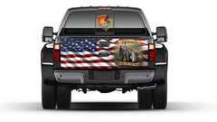 American Flag Stand for the Flag Kneel for the Cross Tailgate Wrap Vinyl Graphic Decal Sticker Truck