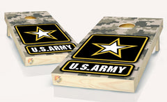 American Army Strong Veteran USA Cornhole Board Vinyl Wrap Laminated Sticker Set Decal