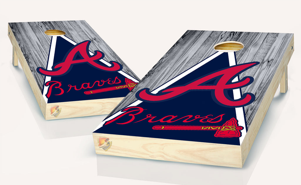Atlanta Braves Sport Cornhole Board Vinyl Wrap Laminated Sticker Set Decal