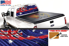 Australian Flag  Thin Red Line Firefighter Rear Window Graphic Decal