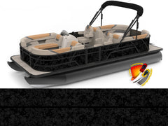 Black Digital Camo Graphic Vinyl Boat Wrap Decal Fishing Bass Pontoon Sportsman Tenders Console Bowriders Deck Boat Watercraft Decal