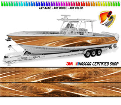 Brown, Light Brown and Tan Vinyl Boat Wrap Decal Fishing Pontoon Sportsman Console Bowriders Deck  Watercraft All Boats Decal