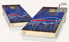 Buffalo Bills Washed Blue Cornhole Board Vinyl Wrap Skins Laminated Sticker Set Decal