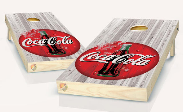 Coca Cola Cornhole Board Vinyl Wrap Laminated Sticker Set