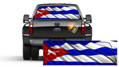 Cuban Flag Rear Window Graphic Decal Truck