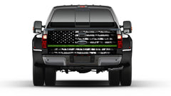 American Flag Camouflage Thin Green  Line Tailgate Wrap Vinyl Graphic Decal Sticker Truck