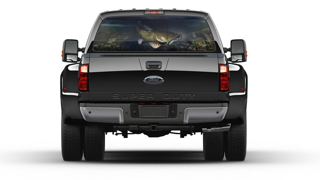 Catfish Shad Rear Window Graphic Decal Sticker Truck