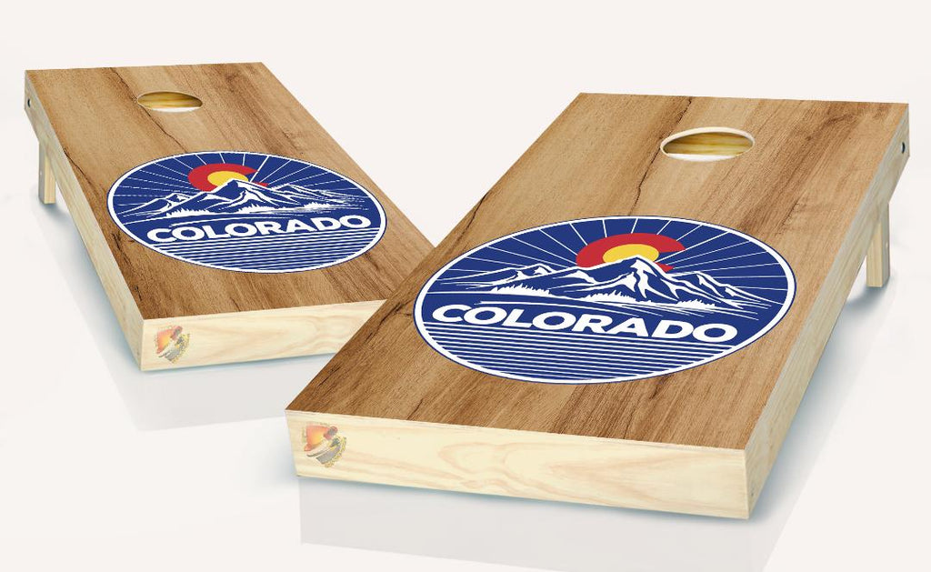 Colorado Cornhole Board Vinyl Wrap Laminated Sticker Set Decal