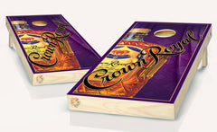 Crown Royal Purple Cornhole Board Vinyl Wrap Laminated Sticker Set Decal