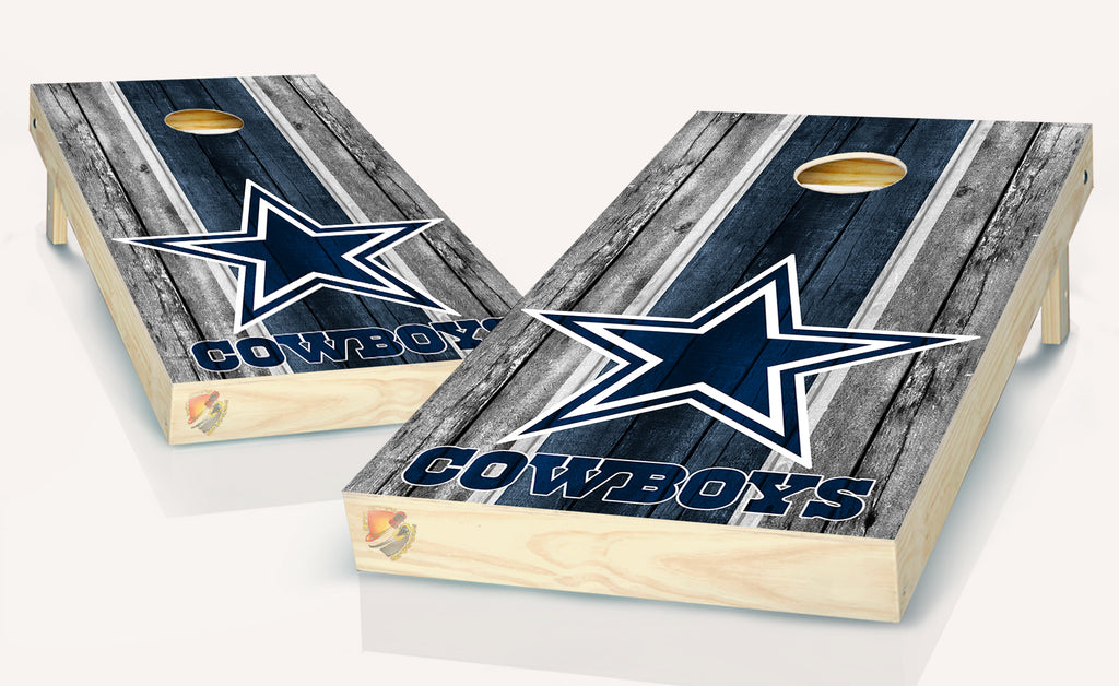 Dallas Cowboys Washed Boards Cornhole  Board Vinyl Wrap Laminated Sticker Set Decal